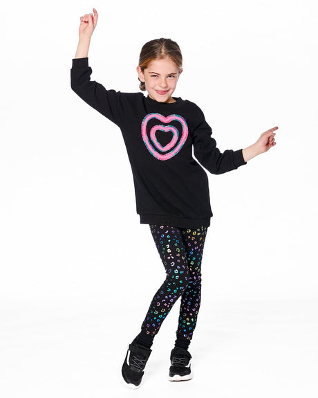 Stretch Jersey Leggings Multicolor Leopard Print-1