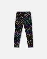 Stretch Jersey Leggings Multicolor Leopard Print-2