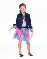 Multi Layer Mesh Skirt Multicolor-2