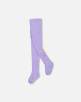 Knit Tights Lavender With Hearts-0