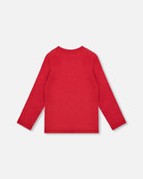 Jersey T-Shirt Cherry Red With Moose-2