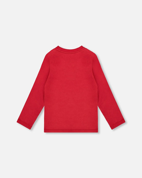 Jersey T-Shirt Cherry Red With Moose-2