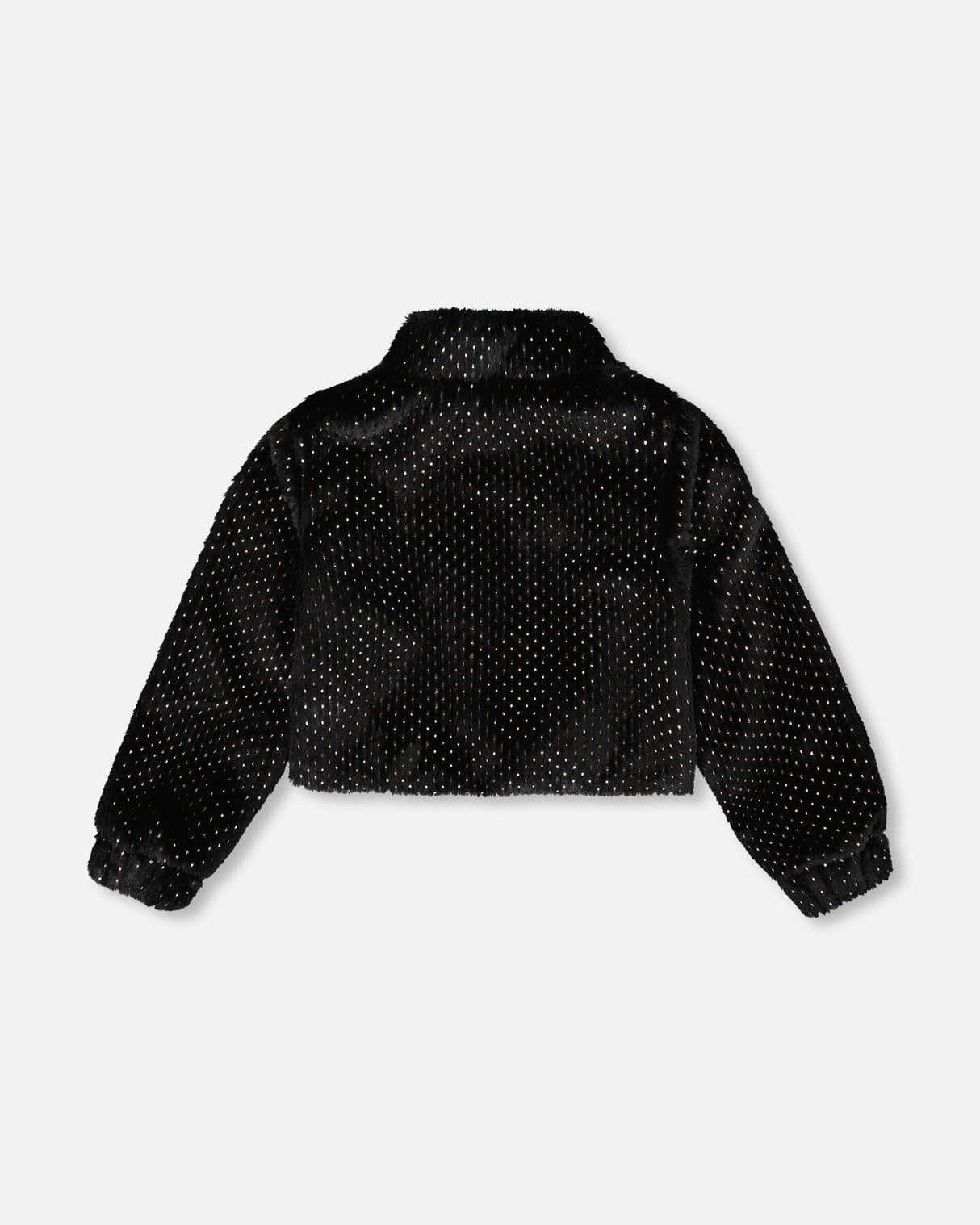 Fake Fur Short Jacket Black-1
