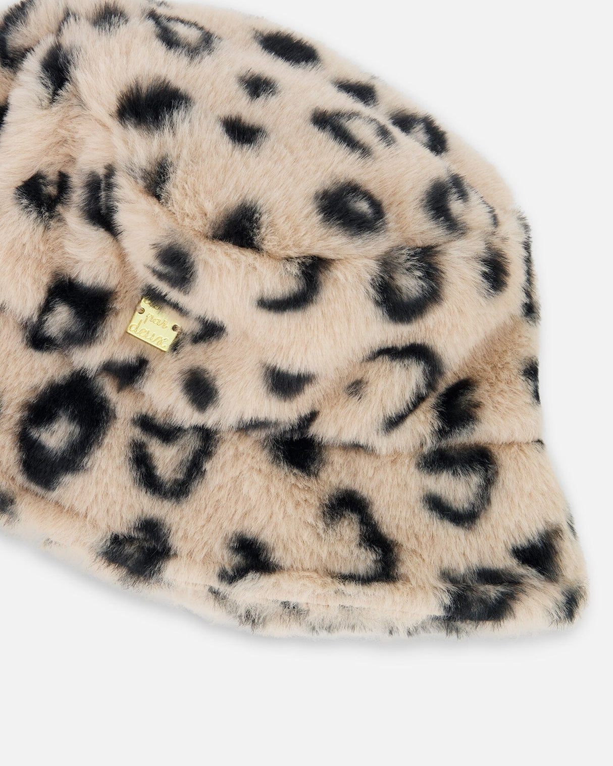 Printed Fake Fur Bucket Hat-3