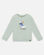 Long Sleeve Organic Cotton Jersey Tee Jade Green-0