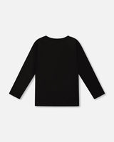 Long Sleeve Jersey Tee Shirt With Dinosaur-3