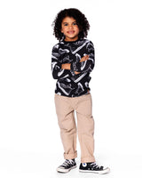 Twill Jogger Pants With Patch Pockets In Beige-1