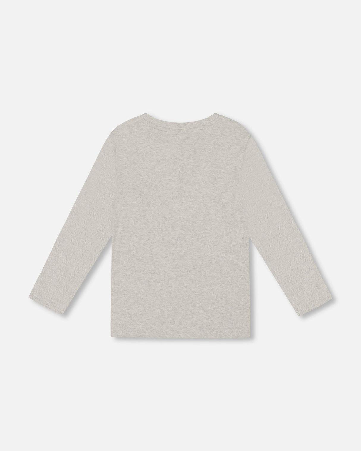 Organic Cotton Jersey Pocket T-Shirt Heather Beige Gray-2