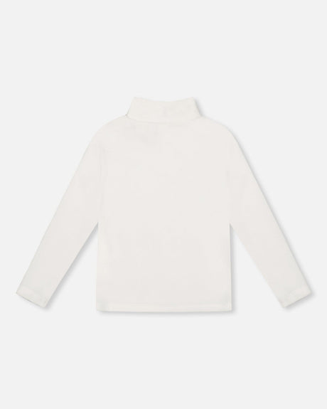 Super Soft Ribbed Mock Neck Top Off-White-2