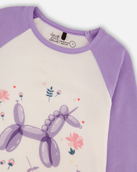Jersey Raglan Sleeve Tee Lavender-3
