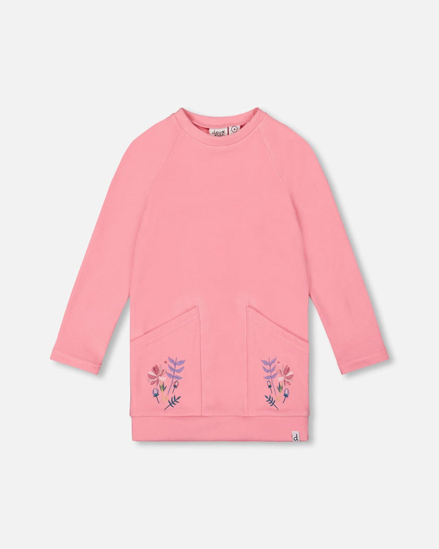 Tunic Tee With Embroidered Pockets Light Pink-0