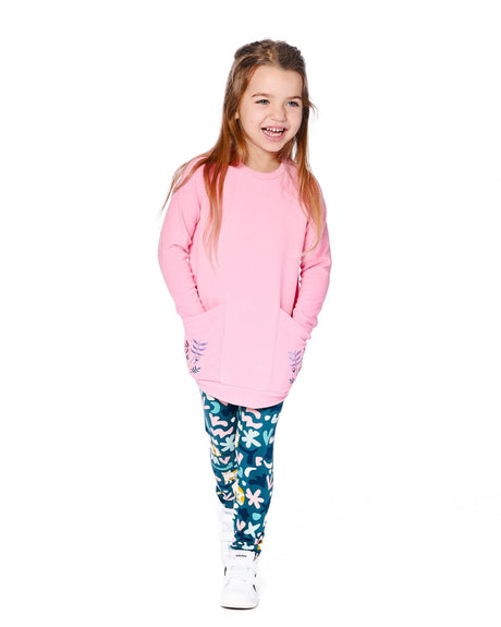 Tunic Tee With Embroidered Pockets Light Pink-1