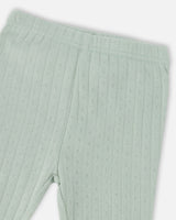 Muslin Tunic And Pointelle Leggings Set Peach Deer Print & Green-4