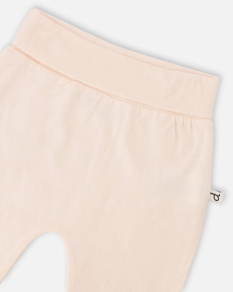 Organic Cotton Jersey Evolutive Pants Peach-2
