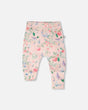Organic Cotton Jersey Evolutive Pants Pink Printed Berries-0