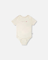 Evolutive Organic Cotton Jersey Onesie White-1