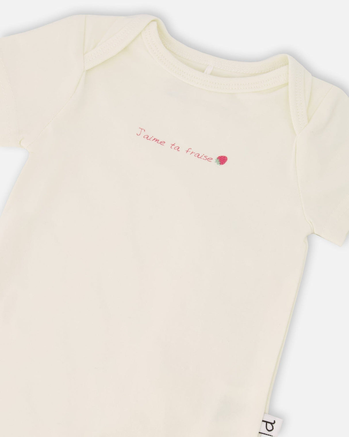 Evolutive Organic Cotton Jersey Onesie White-3