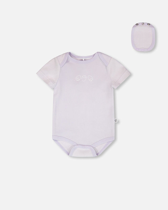 Evolutive Cotton Rib Jersey Onesie Lilac-0
