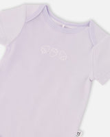 Evolutive Cotton Rib Jersey Onesie Lilac-3