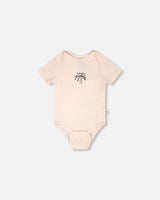 Evolutive Organic Cotton Jersey Onesie Peach-1