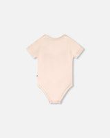 Evolutive Organic Cotton Jersey Onesie Peach-2