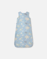Cotton Jersey Muslin Sleep Sack Blue Turtle Print-1