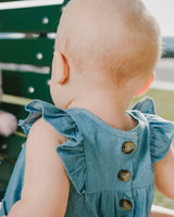 Light Blue Chambray Dress And Bloomer Set Light Blue-2