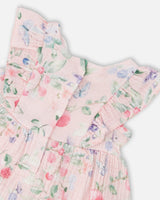 Cotton Muslin Tunic And Rib Jersey Leggings Set Pink Printed Berries And Lilac-4