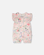 Cotton Muslin Romper Pink Printed Berries-0