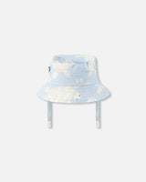 Cotton Muslin Hat Blue Turtle Print-2