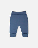 Organic Cotton Jersey Evolutive Pants Medium Blue-1