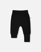 Organic Cotton Jersey Evolutive Pants Black-0