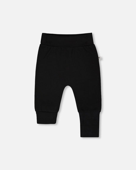 Organic Cotton Jersey Evolutive Pants Black-0