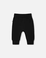 Organic Cotton Jersey Evolutive Pants Black-1