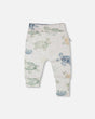 Organic Cotton Jersey Evolutive Pants Grey Mix Turtle Print-0