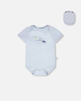 Evolutive Organic Cotton Jersey Onesie Sky Blue-0