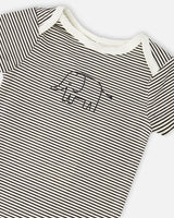 Evolutive Jersey Onesie Black And Off White Stripes-3