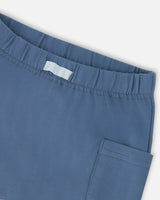 Jersey T-Shirt And Organic Cotton Jersey Shorts Set Grey Mix Turtle Print And Medium Blue-4