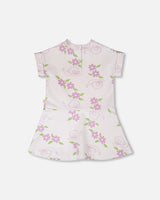 French Terry Dress Lilac Snails Print-1