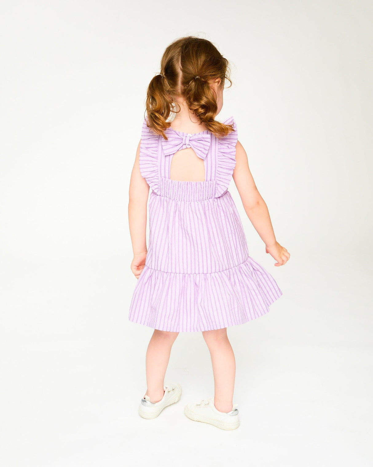 Striped Dress Lavender-3