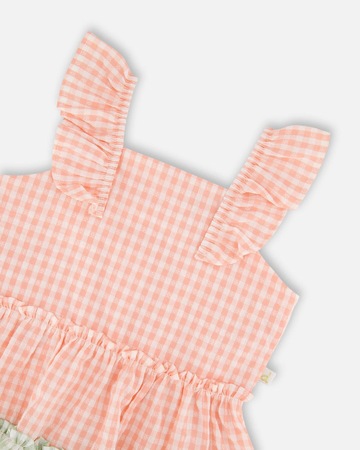 Tunic And Organic Cotton Capri Set Coral Gingham And Coral-4