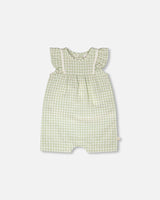Romper Green Gingham-0