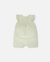 Romper Green Gingham-1