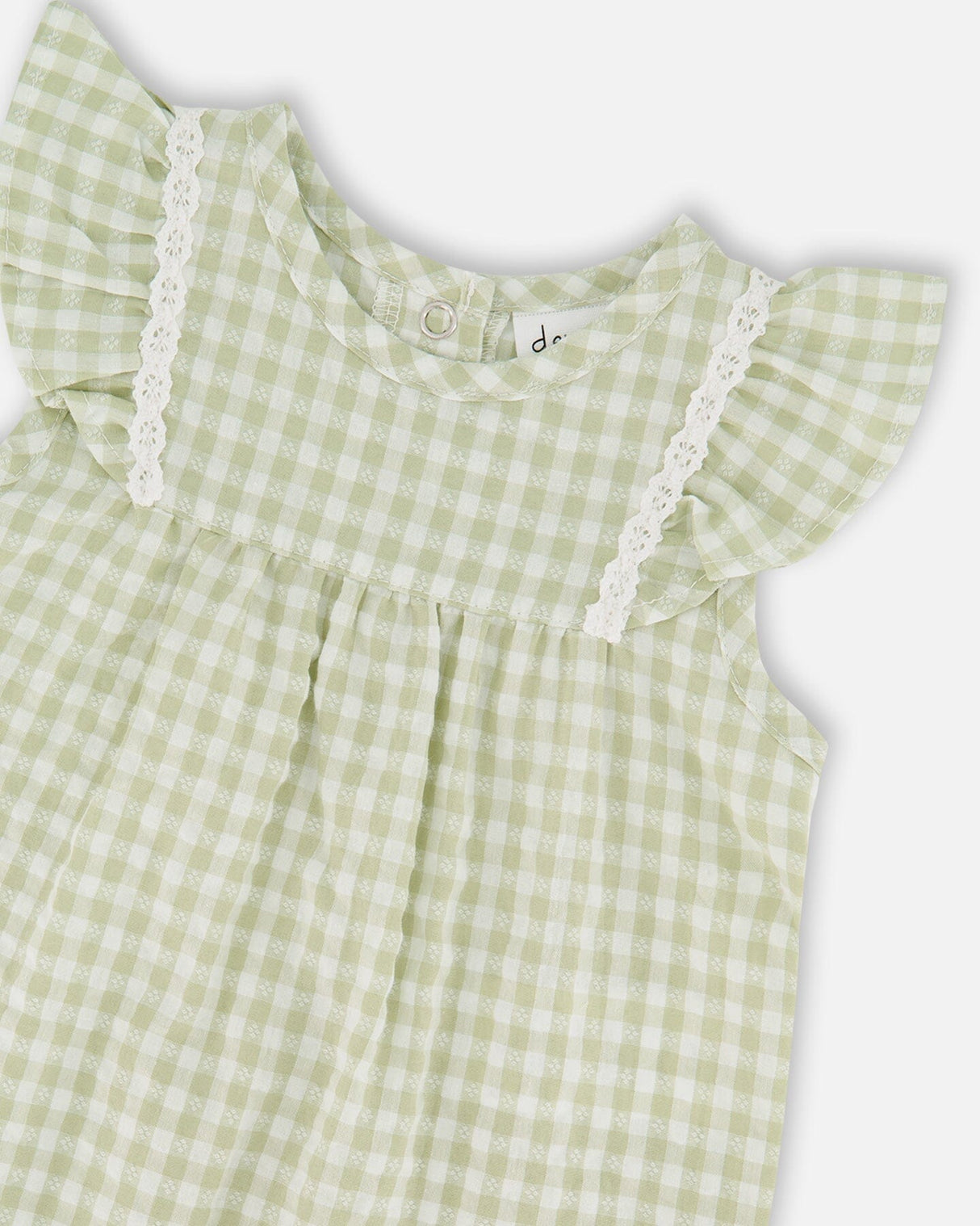 Romper Green Gingham-2
