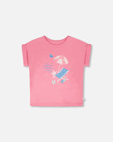 Organic Cotton Jersey T-Shirt Pink-0