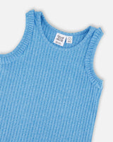 Deux par Deux Rib Tank Top Blue