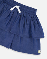 Blue Chambray Skort-3