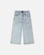Wide Leg Light Blue Denim Jeans-0