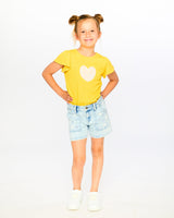 Crinkle Jersey Top Yellow-1