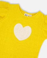 Crinkle Jersey Top Yellow-3